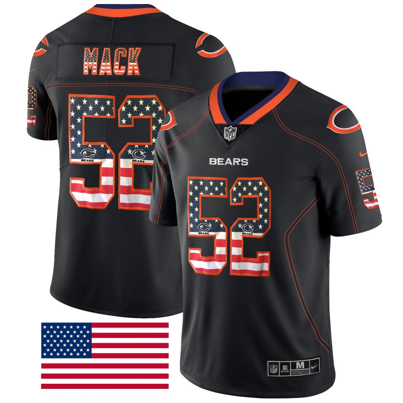 2018 Men Chicago Bears #52 Mack black Nike USA Flag limited NFL Jerseys->buffalo sabres->NHL Jersey